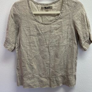 Flax P linen short sleeve top